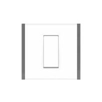 Crabtree Athena Moderna Cover Plate Chalk White with Grey Trim
