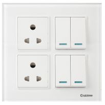 Crabtree Murano Glass Cover Plate Arctic White