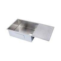 Franke BXX 211/111-54 (36x18 Inch) Stainless Steel Kitchen Sink with Drainboard European Satin