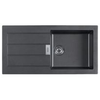 Franke Tectonite 611 1000x500 Carbon Black Kitchen Sink