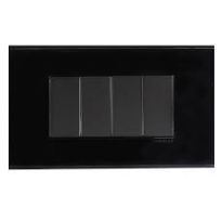 Havells Fabio Studio Plexi Glass Black Front Plate