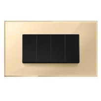 Havells Fabio Studio Plexi Glass Gold Outer Plate