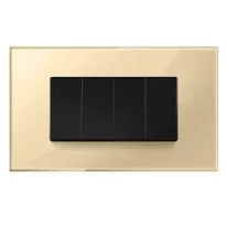Havells Fabio Studio Plexi Glass Gold Outer Plate