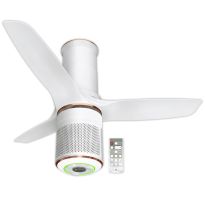 Havells Stealth Puro Air 1250mm Ceiling Fan with Air Purifier and Remote Pearl White LT Copper