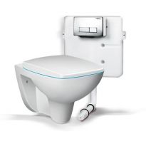 Hindware Enigma EWC With Concealo Neo Cistern & Cute Flush Plate P trap - Starwhite