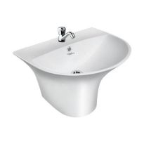 Hindware Kylis Integrated Semi Pedestal Basin Starwhite (91053)