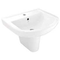 Jaquar Aria Wall Hung Basin With Half Pedestal (ARS-WHT-39801+ARS-WHT-39305)