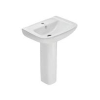 Jaquar Fonte Wall Hung Basin With Full Pedestal (FNS-WHT-40801 + FNS-WHT-40301)