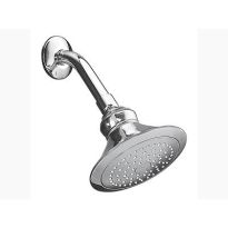 Kohler Finial Traditional 140Mm Single-Function Showerhead   (With Shower Arm And Flange) Polished Chrome (K-16351In-Cp)