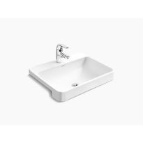 Kohler Forefront Semi-Recessed Lavatory With Single Faucet Hole White (K-11479In-Vc1-0)