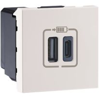 Legrand Myrius Nextgen USB Charger 3000 MA 2 Mod Type A & C White