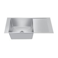 Nirali Maestro 304 Stainless Steel Kitchen Sink Single Bowl with Drain Board