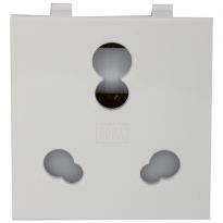 Roma Penta 6/16A Twin Socket - White 2 M