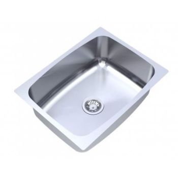 Carysil Elegance Single Bowl SS-304 Kitchen Sink 18"x18"x7" - Matt Finish