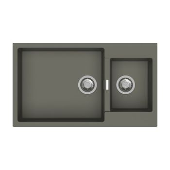 Carysil Enigma Quartz Double Bowl Kitchen Sink 34"x20"