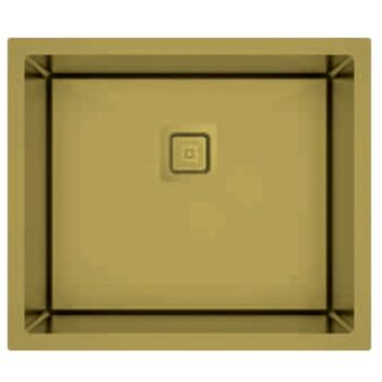 Carysil Micro Radius R10 Single Bowl PVD Gold Kitchen Sink 31"x17"x8"- Matt Finish