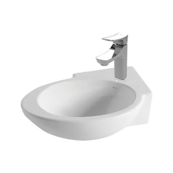 Cera Clotin (Right) Wall Hung Wash Basin Without Pedestal Snow-White