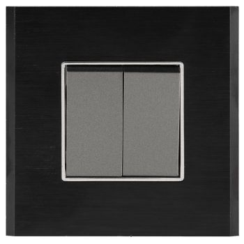 Crabtree Signia Grande Raven Black Glass Outer Plate