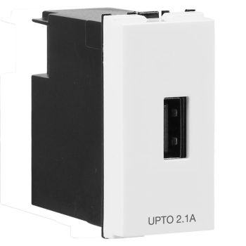 Crabtree Signia Usb Charger (1M - Upto 2.1 A) White