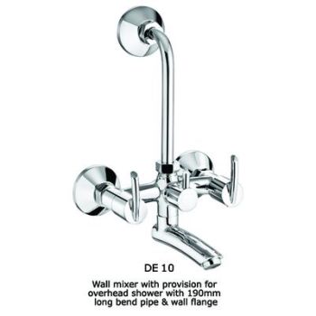 ESS ESS Deon Wall Mixer With Provision For Overhead Shower With 190Mm Long Bend Pipe & Wall Flange