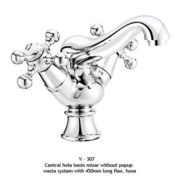 ESS ESS Victorian Central Hole Basin Mixer Without Popup Waste System