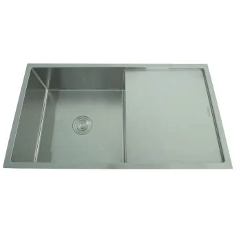 Futura Hand Made Single Bowl Kitchen Sink with drainer - Brush
