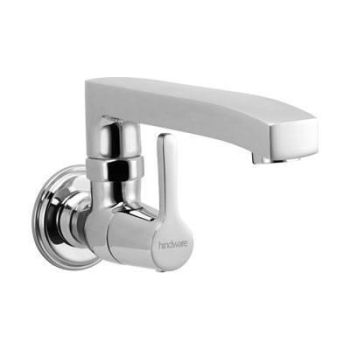 Hindware Barrel Neo Sink Cock With Swivel Casted Spout (Wall Mounted) 