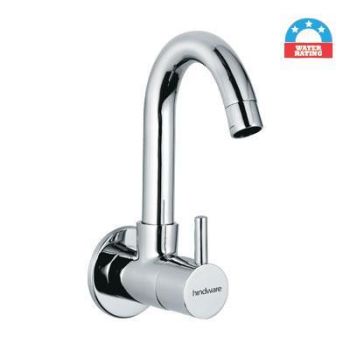 Hindware Flora Sink Cock With Extendend Swivel Spout (Wall Mounted) Star Rated