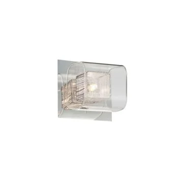 Jaquar 1 Light Aluminium mesh with Clear Glass Chrome Finishing Wall Lamp (DWL-CHR-MB11002351B)