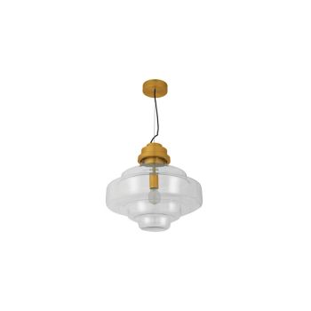 Jaquar 1 Light Clear Glass with Gold finishing Pendant