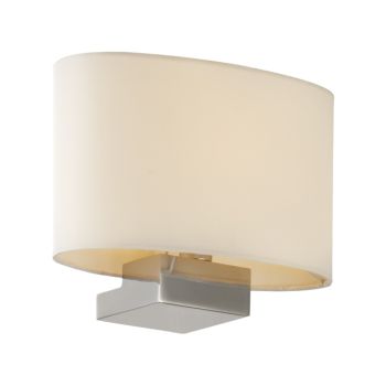 Jaquar 1 LT Ivory Fabric shade with Chrome finishing Wall Lamp (DWL-CHR-MB12021201A)