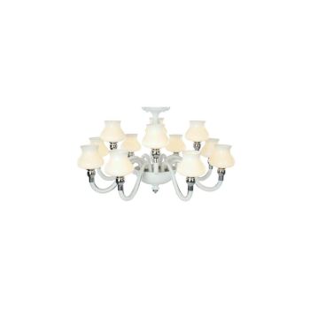 Jaquar 12 LT White Pitcher glass Ceiling Light with White Finishing (DCH-WTC-MX1503000812)