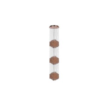 Jaquar 3 Tier Metal string with Rose Gold finishing Ceiling Light (DCL-RDG-MD400500654C)