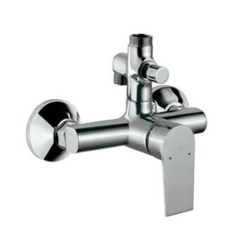 Jaquar Aria Single Lever Exposed Shower Mixer With Provision For Connection To Exposed Shower Pipe & Hand Shower  With Connecting Legs & Wall Flanges