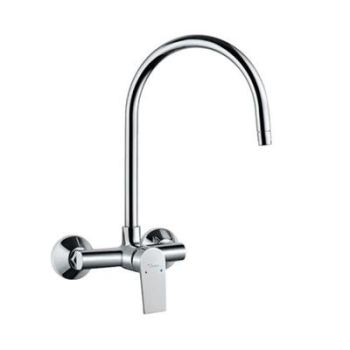 Jaquar Aria Single Lever Sink Mixer With Swinging Spout On Upper Side (Wall Mounted Model) With Connecting Legs & Wall Flanges