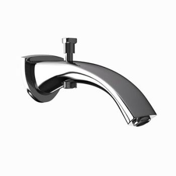 Jaquar Bath Tub Spout With Button Attachment For Hand Shower With Wall Flange Black Chrome