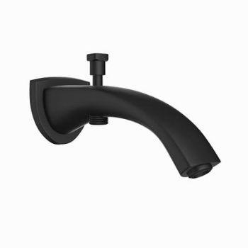 Jaquar Bath Tub Spout With Button Attachment For Hand Shower With Wall Flange Black Matt