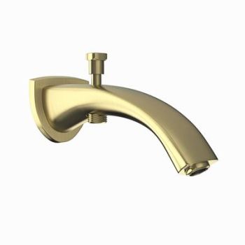 Jaquar Bath Tub Spout With Button Attachment For Hand Shower With Wall Flange Dust Gold