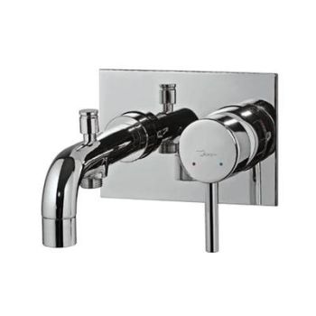 Jaquar Florentine Single Lever High Flow Bath & Shower Mixer (Concealed Body) Wall Mounted Model With Button Spout