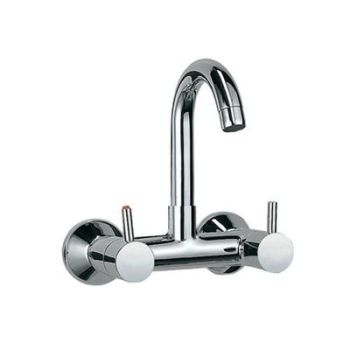 Jaquar Florentine Sink Mixer With Regular Swinging Spout (Wall Mounted Model) With Connecting Legs & Wall Flanges