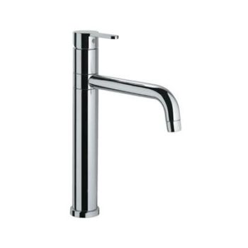 Jaquar Fusion Single Lever Sink Mixer With 210Mm Extension Body Swinging Spout Without Popup Waste (Table Mounted) With 600Mm Long Braided Hoses