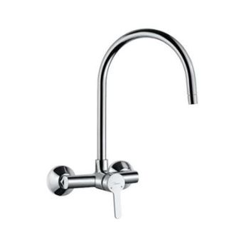 Jaquar Fusion Single Lever Sink Mixer With Swinging Spout On Upper Side (Wall Mounted Model) With Connecting Legs & Wall Flanges