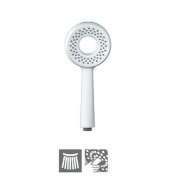 Jaquar Hand Shower 105Mm Round Shape Single Flow With Air Effect White Matt With Rubit Cleaning System