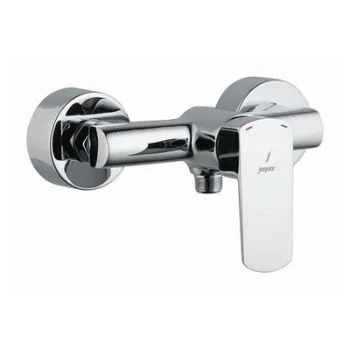 Jaquar Kubix Prime Single Lever Exposed Shower Mixer For Connection To Hand Shower With Connecting Legs & Wall Flanges Chrome