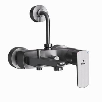 Jaquar Kubix Prime Single Lever Wall Mixer 3-In-1 System With Provision For Both Hand Shower And Overhead Shower Complete With 115Mm Long Bend Pipe, Connecting Legs & Wall Flange (Without Hand & Overhead Shower) Stainless Steel