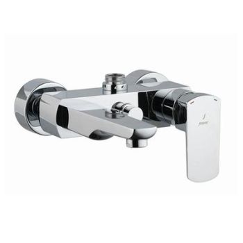Jaquar Kubix Prime Single Lever Wall Mixer With Provision For Connection To Exposed Shower Pipe (Sha-1211) With Connecting Legs & Wall Flanges Chrome