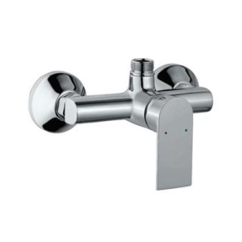 Jaquar Lyric Single Lever Exposed Shower Mixer With Provision For Connection To Exposed Shower Pipe With Connecting Legs & Wall Flanges