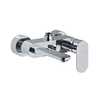 Jaquar Opal Prime Single Lever Wall Mixer With Provision For Connection To Exposed Shower Pipe (Sha-1211) With Connecting Legs & Wall Flanges Chrome