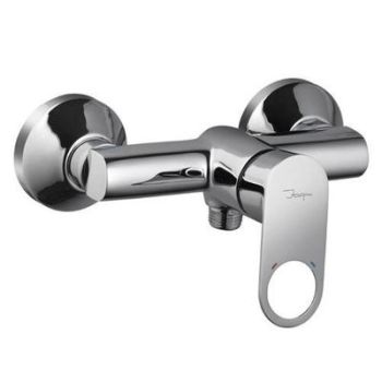 Jaquar Ornamix Prime Single Lever Exposed Shower Mixer For Connection To Hand Shower With Connecting Legs & Wall Flanges Chrome