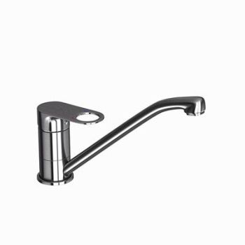Jaquar Ornamix Prime Single Lever Sink Mixer With Swinging Spout (Table Mounted) With 450Mm Long Braided Hoses Stainless Steel